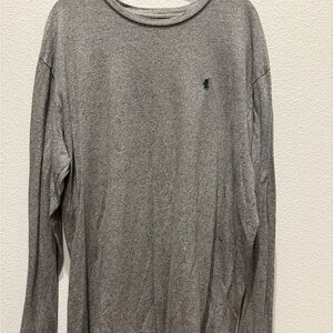 Polo by Ralph Lauren Heather Gray Long-Sleeve Tee with Green Pony size large